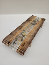 Load image into Gallery viewer, Charcuterie Board - Black Walnut with Clear Epoxy &amp; Antique Gears - 24&quot;
